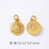 Antiguo Chapado en Oro Microincrustado Zirconio Amarillo Dios de la Riqueza Espaciador Cuentas Colgantes Accesorios Plata Chapado en Oro Dorado Antiguo DIY Colgante Adorno
