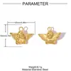 Estilo Europeo y Americano Flor Corazón DIY Colgante de Acero Inoxidable Pendientes de Ángel Pequeño Dinosaurio Erizo Joyería de Acero de Titanio Colgante