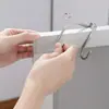 Gancho doble en S de acero inoxidable 304 sin perforaciones tipo para colgar en la parte trasera de la puerta del gabinete de la cocina y el baño gancho para parte trasera de puerta gancho con forma de S de acero inoxidable