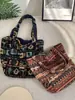 511241 Bolso de Hombro Retro de Felpa para Otoño e Invierno Bolso Reversible para el Trabajo y Ropa de Trabajo Bolso de Lona Bolso para Estudiantes