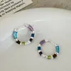 Pendientes Únicos y Elegantes para el Día a Día con un Diseño Fresco, Aro Geométrico de Gota de Aceite, Pendientes Sencillos y Lujosos de Alta Gama para Mujer