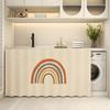 Lavabo Mueble de Baño Cortina de Viento Estilo Artístico Almacenamiento para Artículos Varios Cortina Fea Estante de Almacenamiento para Cocina Cortina Antipolvo