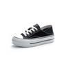 Tênis Branco de Duas Vias para Mulheres 2026 Nova Coleção Primavera e Outono Sapatos Femininos de Couro Genuíno Tênis de Cadarço de Duas Vias com Solado Grosso Sapatos Baixos para Estudantes