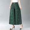 Novedad de Verano Pantalones Culotte de Pierna Ancha para Mujer Cintura Alta Estilo Mom Estampados Talla Grande Casual Pantalones de Pierna Ancha Estilo Nacional Pantalones de Pierna Ancha