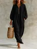 Vestido longo de outono/inverno europeu e americano, transfronteiriço TIKTOK Amazon, com zíper parcial e gola alta, modelagem solta, mangas bufantes, estilo de férias