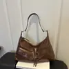 Bolsa transversal de grande capacidade para mulheres, novidade do outono de 2026, bolsa de ombro única retrô europeia e americana de nicho, textura de alta qualidade, bolsa para o dia a dia
