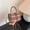 Bolso Casual de Cuadros Estilo Fresco y Dulce Bolso de Hombro Chic de Moda Bolso Cruzado Simple Bolso de Mano para Mujer