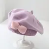 Chapéu de Bebê 6-36 Meses Boina Infantil para Crianças Bebê Menina Outono e Inverno Estilo Coreano Chapéu de Pintor de Lã Tricotado Chapéu da Moda