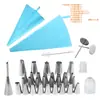 Kit de decoração de bolo com 38 peças de TPU para uso transfronteiriço, saco de confeitar, bico de confeitar, decoração para panificação, ferramentas DIY