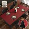 Caminho de Mesa Impermeável, À Prova de Óleo, Anti-Escaldante, Toalha de Mesa Sem Lavagem, Cor Pura, Caminho de Mesa de Alta Qualidade para Mesa de Centro, Protetor de Isolamento de Couro para Desktop