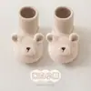 26 Sapatos de Pelúcia Espessos Antiderrapantes para Bebê e Criança Pequena Meias Sapatos Quentes de Solado Macio para Bebê e Criança Pequena Coberturas de Sapato com Aplique de Orelha Pequena