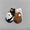 Oso Pequeño Tallado Puro Hecho a Mano en Madera Maciza Artesanía de Madera, Decoraciones de Escritorio para Sala de Estar y Oficina, Lindos Accesorios para el Hogar