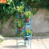 Fábrica de jardín transfronteriza estante de flores plegable de seis niveles encaje balcón jardín patio exterior decoración de ratán almacenamiento de suculentas