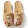 Zapatillas chinas de primavera y verano, todo lino, para interior, mujer, antideslizantes, de verano, para oficina, pareja, sandalias de suelo para hombre