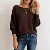 Sitio Internacional En Stock Comercio Exterior Europeo y Americano Suéter Holgado de Punto con Hombros Descubiertos y Mangas Murciélago para Mujer Amazon Aliexpress