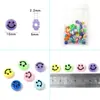 Accesorios de Joyería Hechos a Mano DIY 100 Piezas/Paquete Acrílico Colorido Cara Sonriente Convexa Cuentas Pulsera Cuentas Planas Redondas