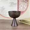 Taza de Té con Patrón de Dragón, Taza Retro de Cobre, Copa de Cáliz, Relieve de Patrón de Dragón Qing, Adornos Clásicos Chinos para Platillo de Té, Decoración de Cobre