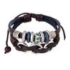 Punk Britânico Europeu e Americano Coringa Moda Masculina e Feminina Pulseira de Couro Pulseira Punk Pulseira com Contas Baixo Preço Atacado