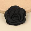 Flor rizada con borde quemado de 9,5 cm, accesorio de ramillete de satén tridimensional coreano, flores de tela hechas a mano, directa de fábrica