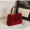 Bolso Mao Mao para mujer 2024 otoño e invierno nuevo versión coreana de bolso de mano de lana de cordero tendencia de moda bolso de hombro cruzado de lana