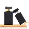 Frasco de perfume quadrado plano com spray contínuo de 30ml em estoque, frasco vazio de vidro com bico de 15mm, conveniente para carregar refis de perfume