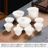 Set de té de Porcelana Blanca Jade Grasa de Sebo Lujo Accesible Hogar de Gama Alta Oficina Recepción Tetera Tapa Tazón Taza de Té Set Completo