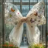 Tecido com Laço, Gaze Fluida Brilhante, Cortinas de Gaze, Tecido de Cetim para Casamento, Malha Decorativa