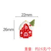 Yqt Papai Noel Boneco de Gengibre Alce Transfronteiriço Mini Brinquedo de Comida Acessórios de Resina DIY Acessórios de Pingente de Festival Enfeites