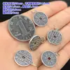 Plata de ley s925 Colgante de Etiqueta de Dinero Fantasma de Montaña Retro Pulsera de Cuerda Trenzada a Mano Collar Accesorios Hechos a Mano diy
