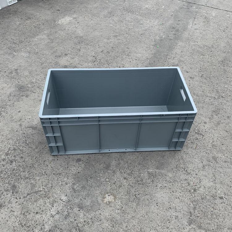 定做灰色EU4833欧标物流箱汽配塑胶箱常州工厂直