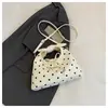 Bolso de Lunares para Mujer 2026 Estilo Nuevo Hombro Único Cruzado Bolso Dumpling Color Sólido Simple Elegante Lazo Bolso de Axila