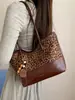 Cross2026 Otoño Nuevo Estilo Personalizado Popular Retro Moda Textura Bolso Tote Viaje Diario Nicho Bolso de Hombro