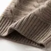 Gorro de Cachemira 2026 Otoño/Invierno Nuevo para Mujer, Color Sólido, Tejido Trenzado con Pompón, Gorro de Punto Cálido y Moderno