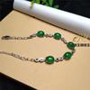 Pulseira de calcedônia verde gelo Ágata esmeralda Prata 925 incrustada pulseira simples de pedra preciosa joia de cristal presente