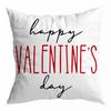 Funda de almohada de San Valentín transfronteriza terciopelo piel de durazno estampado de amor tela para el hogar almohada para sofá coche cojín lumbar respaldo