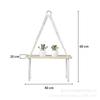 Decoração de parede nórdica madeira maciça handmade sala de estar rack suspenso de parede tecido uma camada divisória flor rack tapeçaria conjunto