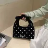 Bolsa Simples com Laço para Mulheres 2026 Nova Tendência Moda Bolinhas Bolsa Dumpling Verão Casual Bolsa Transversal