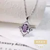 Collar Colgante de Piedra Preciosa de Plata Esterlina S925 Granate Citrino Amatista Topacio para Mujer con Diseño de Lujo Ligero