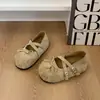 Zapatos de ballet Mary Jane versátiles de corte bajo con lazo interno que aumentan la altura, estilo francés, nuevo modelo otoño 2026, adecuados para combinar con faldas, zapatos estilo Birkenstock