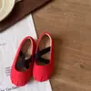 Zapatos Infantiles Estilo Ballet Francés, Zapatos de Cuero para Niños, Zapatos Mary Jane para Niñas, Zapatos Tipo Princesa sin Cordones para Bebés Niñas