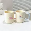 Lindo Set de Tazas para Artículos de Tocador de Viaje, Taza para Enjuague Bucal, Modelo Nuevo para Uso en Casa, Niños, Estudiantes, Estilo Pareja, Taza Portátil para Cepillo de Dientes