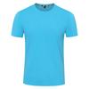 Camiseta transpirable de cuello redondo con logo estampado, manga corta, elástica, para correr, ideal para grupos, hecha a medida y bordada.
