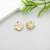 1 nuevo colgante de aleación rosa con forma de gota de aceite, flor de cerezo simulada, margarita, colgante para pulsera, collar DIY, accesorios