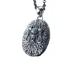 Prata de lei S925 personalizada estilo Dragão do zodíaco Seiko prata tailandesa pingente redondo desgastado colar joias de Dragão homens e mulheres Atacado
