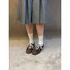 Versión en Stock~Zapatos de Entrenamiento Alemanes de Cuero Genuino Estilo Retro Simple con Aumento de Altura para Mujer, Tenis Casuales Versátiles, Zapatos Deportivos, Zapatos de Forrest Gump