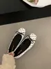 Zapatos Planos de Ballet con Lazo de Lunares Estilo Francés para Mujer 2026 Nuevos Mocasines Slip-On de Punta Redonda Baja Estilo Francés