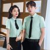 Moda de Verano Camisa de Manga Corta para Hombre Ropa de Negocios Camisa Traje Tienda de Ventas Bancarias para Mujer Intermediarios Ropa de Trabajo para Maestros