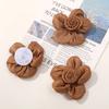 Estilo coreano fantasia organza artesanal flor torcida coração tecido malha flor DIY corsage colar cocar acessórios atacado