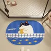 Alfombrilla absorbente de tierra de diatomeas dura de dibujos animados personalizada, alfombrilla de pie de secado rápido para baño, alfombrilla de pie antideslizante para entrada de baño y inodoro