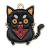 Colgante de aceite con forma de calavera y murciélago fantasma de Halloween transfronterizo, accesorios de joyería DIY, pendientes, collar, llavero